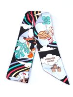 Carres Volants Twilly Noir/Ciel - Image 2