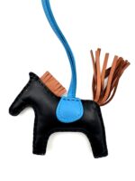 Rodeo PM Bag Charm Noir/Bleu France/Gold - Image 2