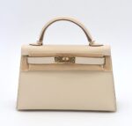 Kelly 20 Epsom Sellier Craie GHW