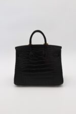 Birkin 25 Retourne Matte Alligator Black GHW - Image 2