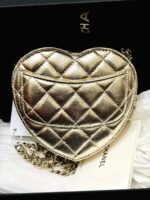 Heart Crossbody Bag Small Model Gold - Image 2