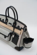 Birkin 35 Cargo Ecru / Noir Swift PHW Limited Edition - Image 4