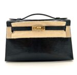 Kelly Pochette Shiny Nilo Lizard Black GHW