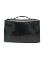 Kelly Pochette Shiny Nilo Lizard Black GHW - Image 3