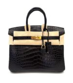 Birkin 25 Retourne Matte Alligator Black GHW