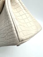 Birkin 25 Retourne Matte Alligator Beton PHW - Image 7