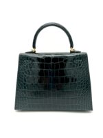 Kelly 25 Sellier Shiny Alligator Vert Cypress GHW - Image 2