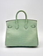 Birkin 25 Retourne Matte Porosus Crocodile Vert D'Eau GHW - Image 2