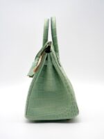 Birkin 25 Retourne Matte Porosus Crocodile Vert D'Eau GHW - Image 3
