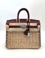 Picnic Birkin 25 Swift Rouge H & Osier Wicker Limited Edition PHW