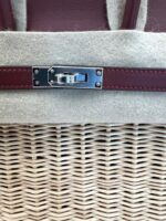Picnic Birkin 25 Swift Rouge H & Osier Wicker Limited Edition PHW - Image 3