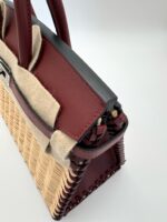Picnic Birkin 25 Swift Rouge H & Osier Wicker Limited Edition PHW - Image 6