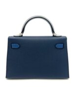 Kelly 20 Epsom Sellier Bleu Abyss / Bleu Tie / Gris Patine PHW - Image 2