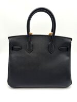 Birkin 30 Epsom Retourne Black GHW - Image 2