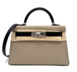 Kelly 20 Chevre Mysore Sellier Gris Tourterelle / Black Special Order PHW
