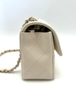 Caviar Quilted Mini Rectangular Flap Bag Beige - Image 3