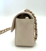 Caviar Quilted Mini Rectangular Flap Bag Beige - Image 4