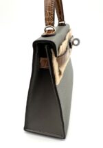 Kelly 20 Sellier Touch Veau Madame / Polish Alligator Gris Meyer / Ficelle PHW - Image 5