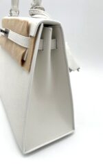 Kelly 25 Epsom Sellier New White PHW - Image 5