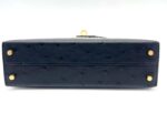 Kelly 20 Sellier Ostrich Black Permabrass - Image 8