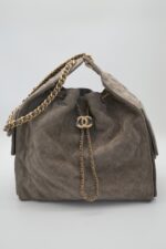 Medium 25 Handbag Suede Dark Grey