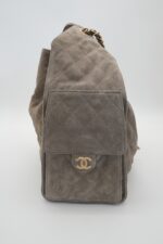 Medium 25 Handbag Suede Dark Grey - Image 4