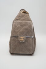Small 25 Handbag Suede Dark Grey - Image 4