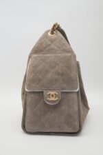 Small 25 Handbag Suede Dark Grey - Image 5