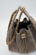 Small 25 Handbag Suede Dark Grey - Image 3