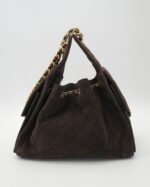 Small 25 Handbag Suede Dark Brown - Image 2