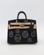 Birkin 20 Bouclerice Moderne Casaque Chevre Black Limited Edition PHW