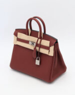 Birkin 25 Togo Rouge H PHW - Image 3