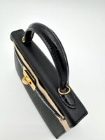 Kelly 20 Epsom Sellier Shiny Alligator Touch Black GHW - Image 3