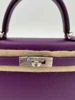 Kelly 20 Chevre Mysore Sellier Violet PHW - Image 5