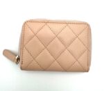 Zipped Coin Card Holder Caviar Beige - Image 2