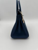Birkin 25 Togo Bleu Tie PHW - Image 2