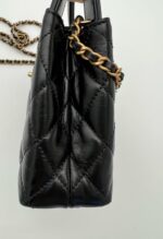 Nano Kelly Shopping Bag Shiny Aged Calfskin Black - Image 2
