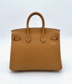 Birkin 25 In & Out Swift Biscuit Limited Edition PHW - Image 3
