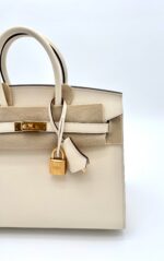 Birkin 25 Epsom Sellier Nata GHW - Image 3