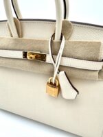 Birkin 25 Epsom Sellier Nata GHW - Image 2