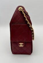 Small 25 Handbag Grained Calfskin Burgundy - Image 6