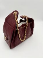 Small 25 Handbag Grained Calfskin Burgundy - Image 5