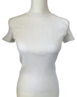 24C CC Logo Crew Neck White Top Size 34