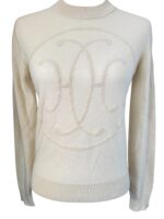 H Lift Long Sleeve Cashmere Sweater Blanc Naturel Size 38