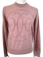 H Lift Long Sleeve Cashmere Sweater Rose Pale Size 40