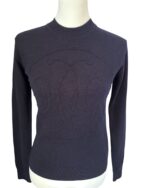 H Lift Long Sleeve Cashmere Sweater Bleu Noir Size 36