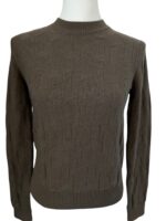 H Motif Long Sleeve Sweater Etoupe Size 36