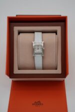 Heure H Watch 25MM Diamond-Set Steel Alligator Bleu Brume - Image 3