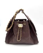 Small 25 Handbag Grained Calfskin Dark Brown