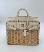 Picnic Birkin 25 Swift Nata & Osier Wicker Limited Edition PHW - Image 2